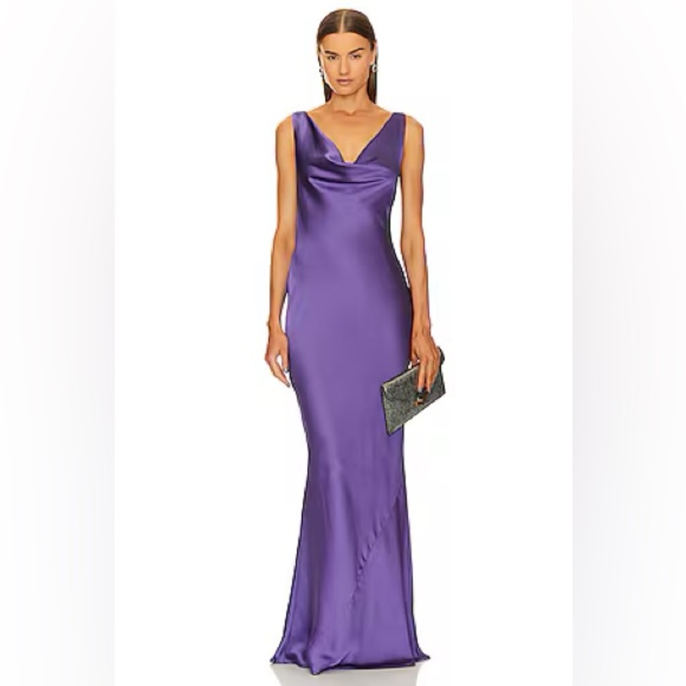 Norma Kamali Deep Drape Neck Gown